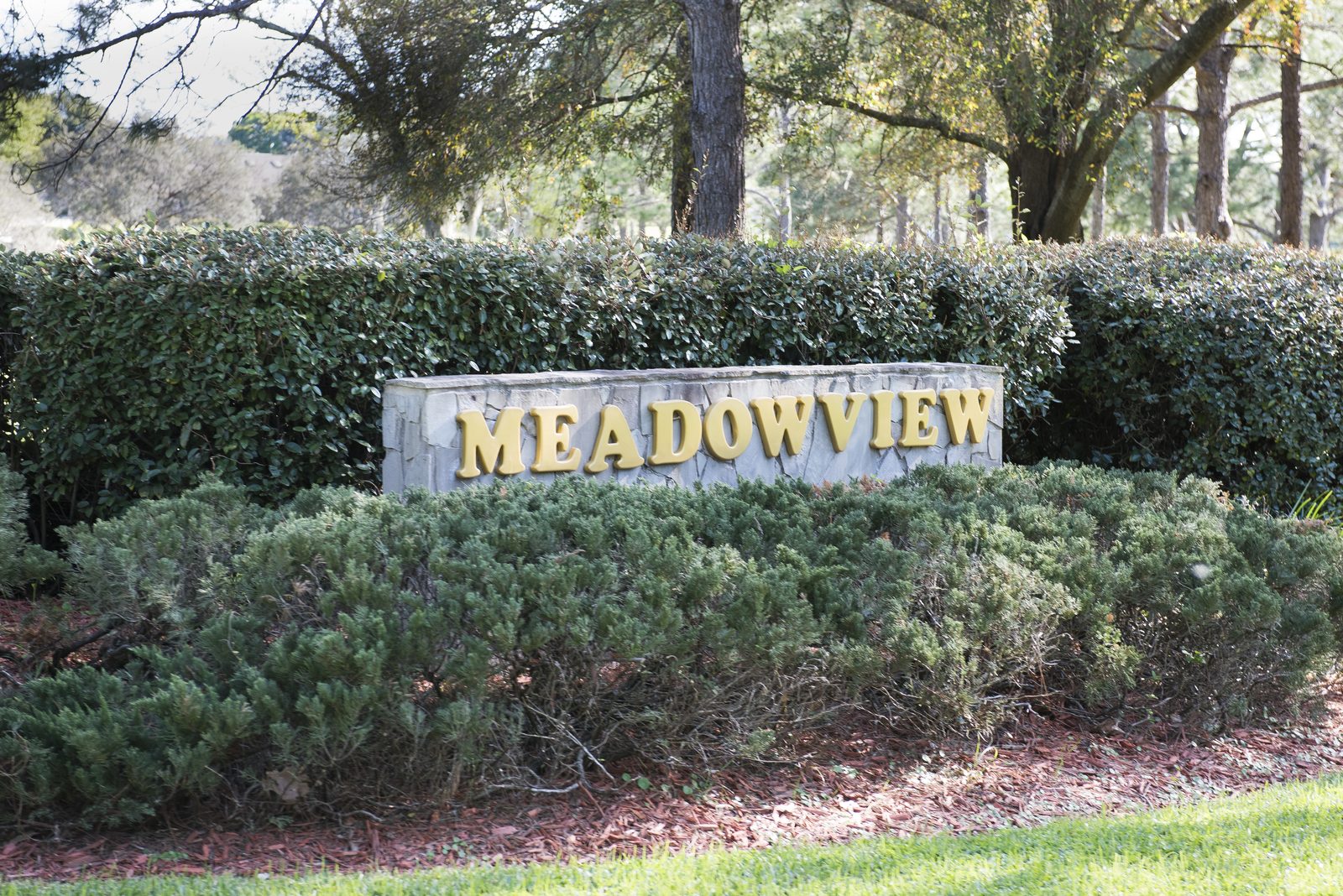 Meadowview entrance sign